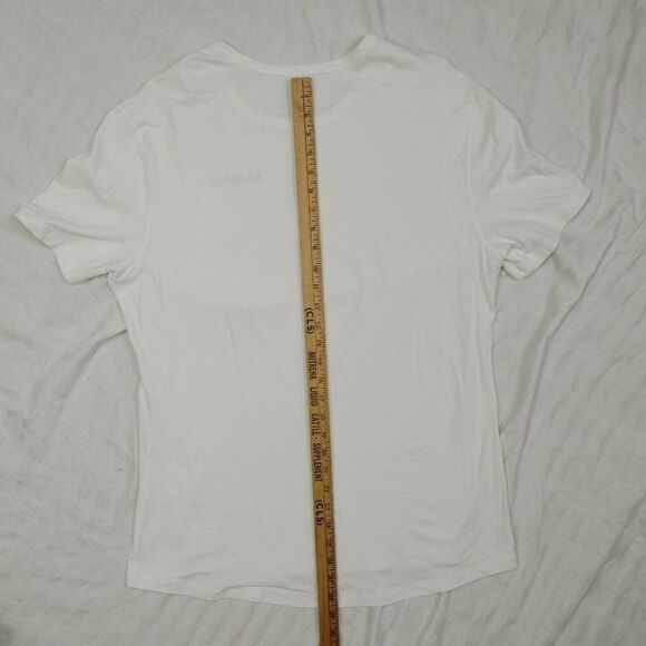 Lululemon Aloha Swiftly Tech Short Sleeve Crew White Top Spell out Womens L READ - Picture 2 of 6